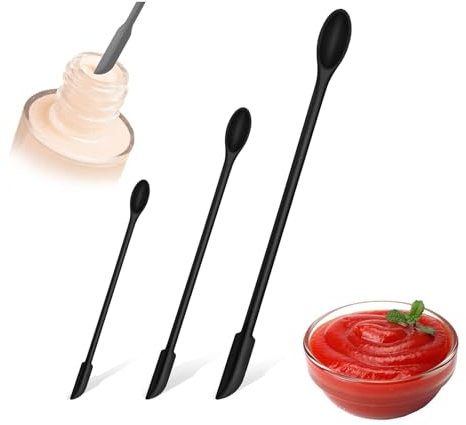 Mini-Spatel aus Silikon,3er Set Schmale Teigschaber & Löffel 20 cm Hitzebeständig, Spülmaschinengeeignet, BPA-frei – Ideal für Backen, Kochen, Teig & Resteentfernung