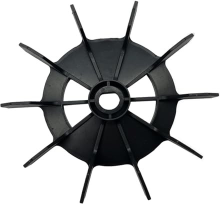 Fan Wheel Electric Motor, Black Air Compressor Fan Blade Direct-Connected Motor Replacement for Air Compressor Repair - 14 x 152mm