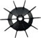 Fan Wheel Electric Motor, Black Air Compressor Fan Blade Direct-Connected Motor Replacement for Air Compressor Repair - 14 x 152mm