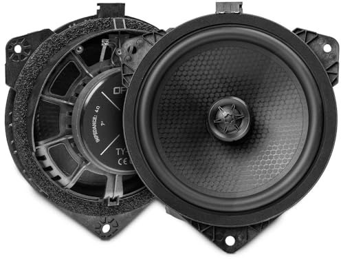 Option TY-170X - Altavoz compatible con varios vehículos Toyota - Sistema coaxial de 2 vías de 17 cm Plug & Play, 70 W RMS, 4 ohmios, con tweeter de tejido de 20 mm