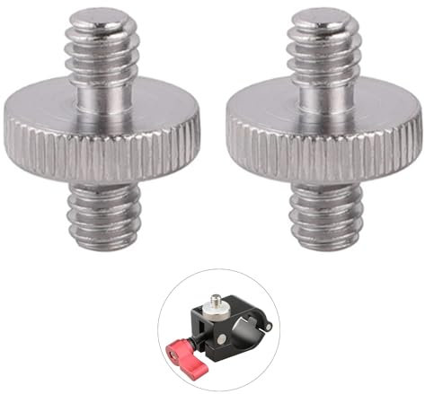 2stück 1/4 Zoll Stecker Auf 1/4 Zoll Stecker Stativschraube,1/4 Zoll Schraube,1/4 Schrauben Stativ,Mit 1/4 Zoll Schraube,FüR Kamera, Stativ, Einbeinstativ, Schulterstativ, Lichtstativ, KamerakäFig