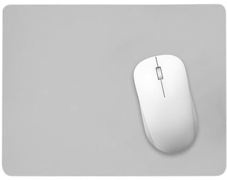 Tapis de Souris, 1 Pc Mousepad de Bureau 26 x 21 cm, Ultra Mince, Tapis de souris Jeux et travail, Lavable la Vitesse et la précision Améliorées pour PC, Ordinateur, Travail - Gris argenté