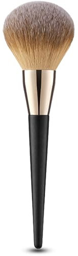 Makeup Brushes Large Powder Brush, Make Up Brush Foundation Kabuki Flat Top - Brush for Face Large Coverage Mineral Powder Bronzer Foundation Blending Blush Buffing (Black)