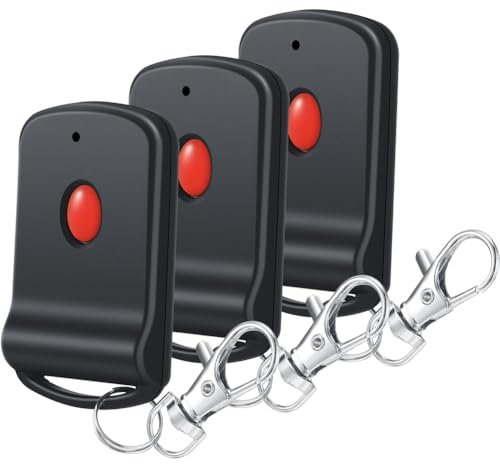 Asyduey 3 Pcs Garage Door Opener Remote,Portable Remote Garage Transmitter 10 Dip Switch for 3060 3089 4120 300mhz Door