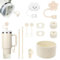 Stanley Cup Accessories Set,Straw Accessories For Stanley Cup,Juego De Accesorios Stanley Cup, Funda De Silicona Para Stanley, Tapones Silicona De Pajitas, Para Stanley Cup (Beige)