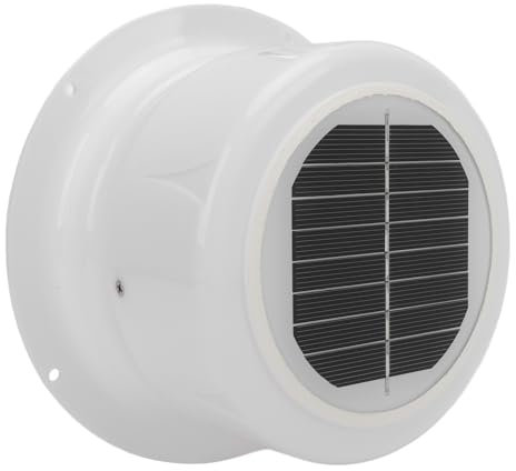 Cuifati Ventilateur de Ventilation Solaire RV, Ventilateur de Ventilation de Plafond à énergie Solaire avec Vis de Montage, Ventilateur D'échappement de Ventilateur Solaire Compact ABS,
