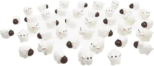 Miniatur-Schaf-Figuren, Mini-Herde von Schafen, Spielzeug, Kuchendekoration, Mooslandschaftsdekoration, Kuchen- und Cupcake-Topper, DIY-Terrarium, Basteln, Ornament, Kuchendekoration