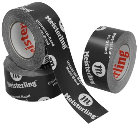Meisterling® Multi - Band 3D - UV PLUS schwarz - von Hand reißbar - flexibles Hochleistungs-Klebeband für Dampfsperren & Dampfbremsen etc. (4, 60mm x 25m)