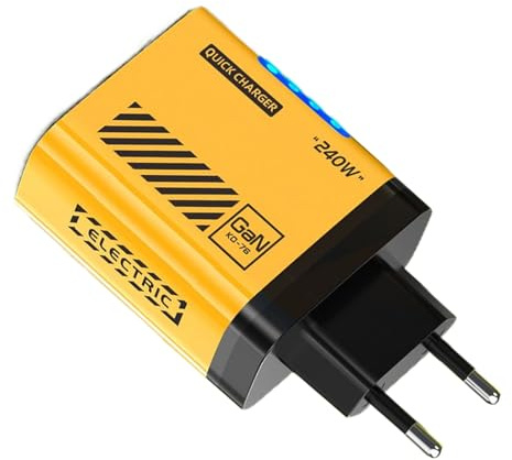 Doiyislem Bloque Cargador USB - Adaptador De Pared De Carga Rápida con 5 Puertos | Enchufe Cúbico Multipuertos para Viajes Hogar Oficina Uso Interior