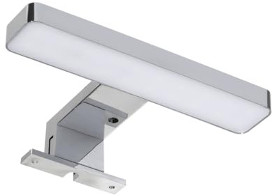 BadeDu Minho LED Aufsatzleuchte – 20 cm, Elegantes Design in verchromter Ausführung, für Badezimmer und Schminktische, energieeffizient