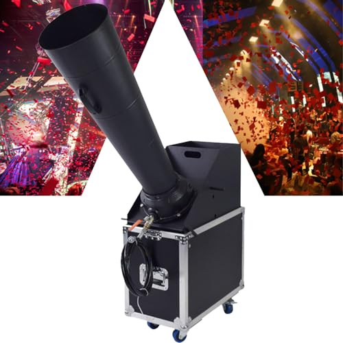 Konfettikanone Konfetti-Blaster-Maschine - Professionelle CO2-Kanone mit 10-12 Metern Sprühweite für Veranstaltungen und Partys - Ideal für DJs, Hochzeiten und besondere Anlässe