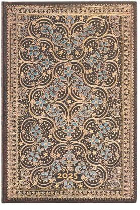 Paperblanks 12-Monatskalender 2025, Restauration, Mini, Horizontal, Elastikband-Verschluss