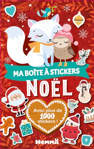 Ma boite à stickers - Noël (Renard blanc et oiseau) - Avec plus de 1000 stickers !