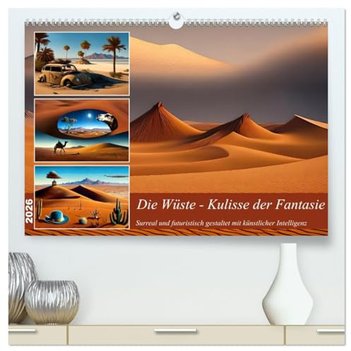 Die Wüste - Kulisse der Fantasie (hochwertiger Premium Wandkalender 2026 DIN A2 quer), Kunstdruck in Hochglanz: Fantasievolle und surreale Wüstenlandschaften (CALVENDO Natur)