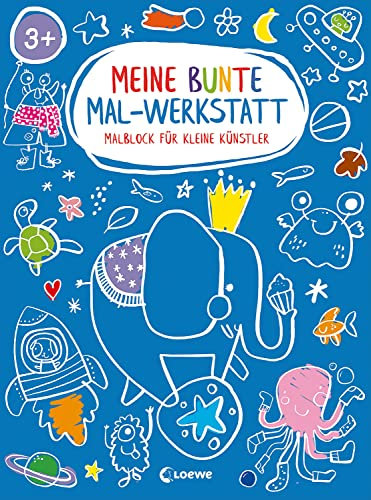 Meine bunte Mal-Werkstatt - Malblock für kleine Künstler - Elefant: Block zum Ausmalen mit 24 lustigen Motiven für Kinder ab 3 Jahren
