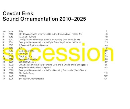 Cevdet Erek. Sound Ornamentation 2010–2025: Ausst. Kat. Secession, Wien