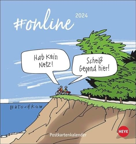 Butschkow: #online Postkartenkalender 2024. Humoristischer Kalender im Postkartenformat zu den Absurditäten von Social Media. Jede Woche eine Postkarte zum Sammeln oder Verschicken.