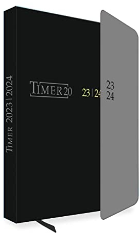 Trötsch Schülerkalender mit Klappe Black 23/24: Schulplaner Hausaufgabenheft Timer Terminkalender