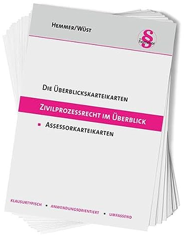 42300 - Assessor Übersichtskarteikarten - Zivilprozessrecht: Klausurtypisch - Anwendungsorientiert - Umfassend (Karteikarten - Zivilrecht)
