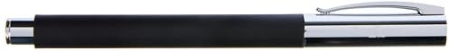 FABER-CASTELL 148110 - Tintenroller AMBITION Edelharz, Metallspitze: 0,7 mm, inklusive Geschenkverpackung, Schaftfarbe: schwarz/silber