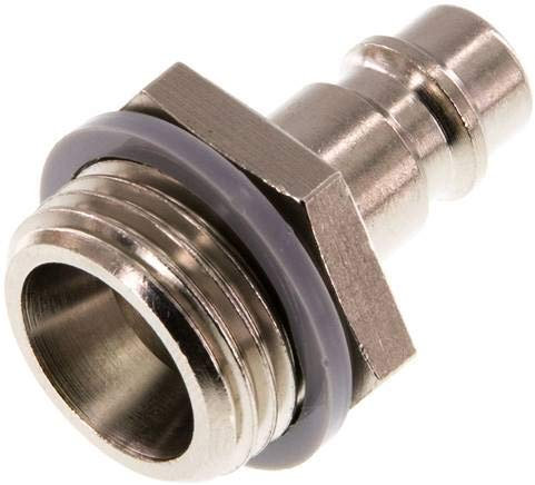 Kupplungsstecker (NW7,2) G 1/2(AG), Messing vernickelt Werkstoff:Messing vernickelt