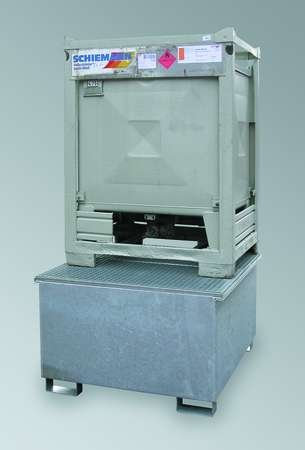 Auffangwanne Stahl,KTC/IBC-Container,ohne Bock,Lä 1,30m,lack