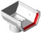 Square Gutter Stop End Outlet White