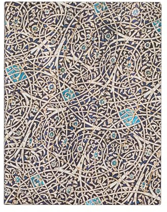 Granada Turquoise (Moorish Mosaic) Ultra Lined Journal: Flexi softcover, 100 gsm, ribbon marker, memento pouch, book edge printing, no closure