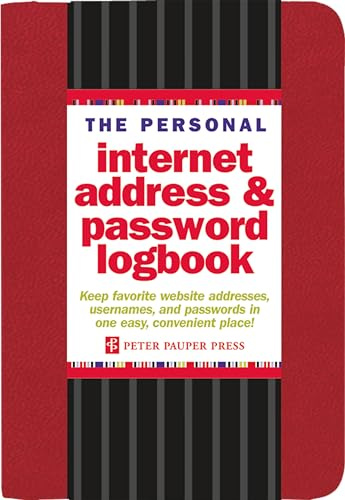 The Personal Internet Address & Password Logbook (removable cover band for security)