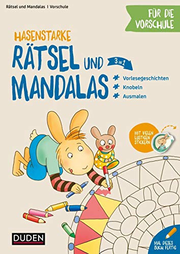 Hasenstarke Rätsel und Mandalas für die Vorschule: Knobeln - Rätseln - Malen (Mit Paul ins Abenteuer Schule)