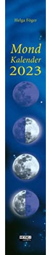 Mondkalender 2023: Schlank und elegant – Der exquisite Wand-Streifenkalender 11,0 x 70,0 cm
