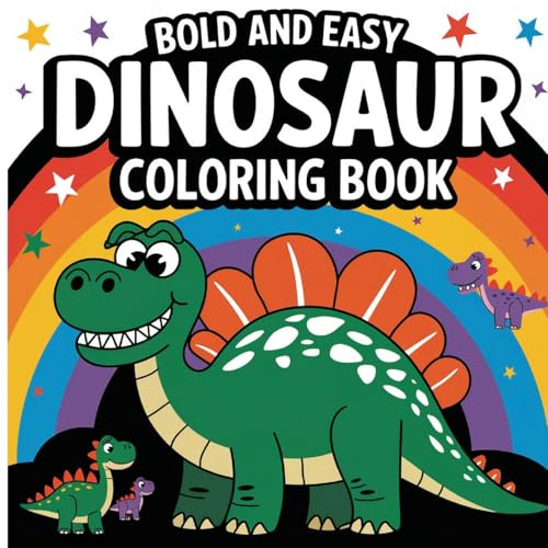 Dinosaur Coloring Book for Boys: Simple Dinosaur Coloring Book for Kids, Dino Coloring Books for Children