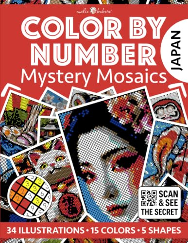 Color by Number: Japan | Mystery Mosaics Coloring Book for Adults | Pixel Art Coloring for Relaxation and Mindfulness: Color Quest with Circle, ... | Japanese Vibes (Color by Number | Pixelart)