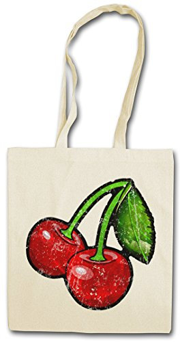 Urban Backwoods Oldschool Cherries Vintage Logo II Hipster Bag Beutel Stofftasche Einkaufstasche