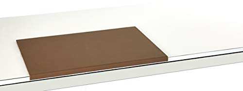 Luxentury Schreibtischunterlage Schreibunterlage Leder Kantenschutz: 58x39 cm Echtleder abgewinkelt Auflage braun rutschfest für Büro UBO580390