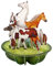Santoro Pirouette, 3D-Pop-Up-Grußkarte – Pferde und Ponys – für Sie, Familie, Geburtstag (grün)