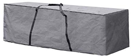Perel Sac de rangement pour coussin d’extérieur XL, housse coussin de jardin, rangement coussin salon de jardin, sac hivernage, rangement étanche, imperméable, gris, 200 cm x 75 cm x 60 cm
