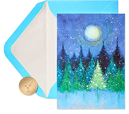 Papyrus Weihnachtskarten mit Umschlägen, Frieden der Jahreszeit, Weihnachtsbaum, 14 Stück