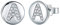 J.Endéar Ohrringe Buchstabe A für Damen Mädchen Silber 925 Hypoallergene Kleine Ohrstecker Zirkonia Schmuck 8mm Geschenk für Kinder
