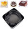 Falytemow Cake Tin Set Nonstick Springform Pan with Removable Bottom 3 Pieces Cake Molds of Heart Round Square Leakproof Cheesecakes Pan Bakeware Set