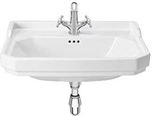 Lavabo Carmen porcelaine percé 1 trou blanc 650x480 Roca