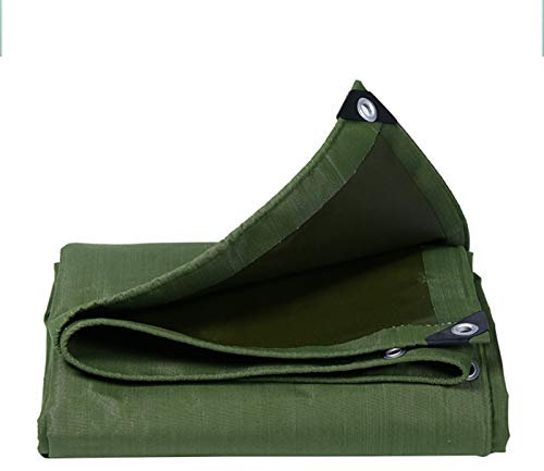 FOGUO Lona Impermeable Exterior 5x9m, Lona De Proteccion Verde, Lona para Piscina Rectangular, con Ojales De Acero Inoxidable, Resistente a Los Rayos UV, Resistente A La Intemperie