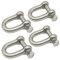 D Ring Shackle Lock-M10/0.4, 304 Stainless Steel D Ring for Heavy Duty Construction, Rigging, Vehicle Recovery, Hauling, Tie Downs, Hanging-4 Pcs