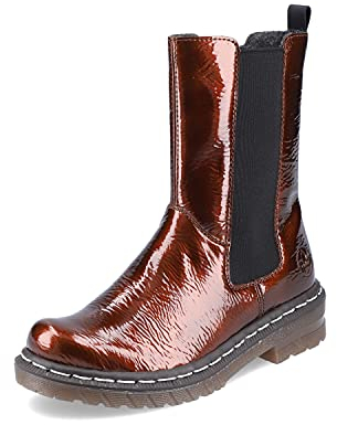 Rieker Damen Chelsea Boots 76280, Frauen Stiefeletten,halbstiefel,Kurzstiefel,uebergangsstiefel,Schlupfstiefel,braun (25),39 EU / 6 UK