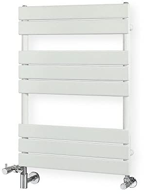 Milano Lustro White Dual Fuel Flat Panel Heated Towel Rail - 825mm x 600mm