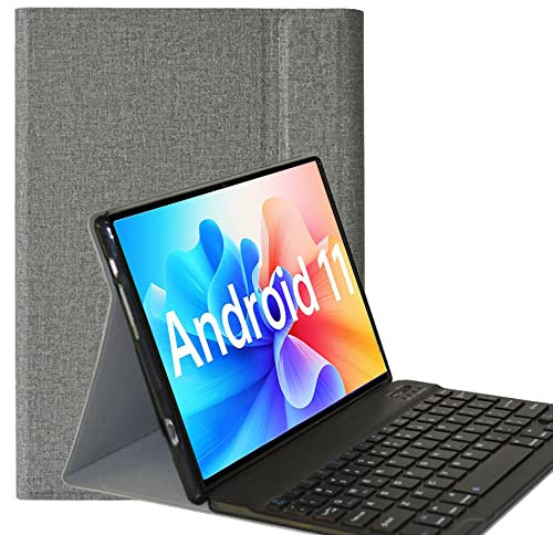 YHFZR Funda Teclado Español Ñ para Teclast T40 Pro, Español Ultra Slim Teclado Keyboard Case con Magnético Desmontable Inalámbrico Bluetooth para Teclast T40 Pro 10,4 Pulgada, Gris