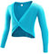 SEAUR Wickeljacke Mädchen Tanz Ballettjacke Langarm Strickjacke Ballett Gymnastik Yoga Bolero Tanzpullover Top - A Pfauenblau - L