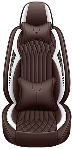 maiqiken Sitzbezug Für VW for Volkswagen Passat B5 B6 B7 B8 SE Estate Variant Komplettset 5 Sitze Allwettereinsatz Autositzbezug Kaffee