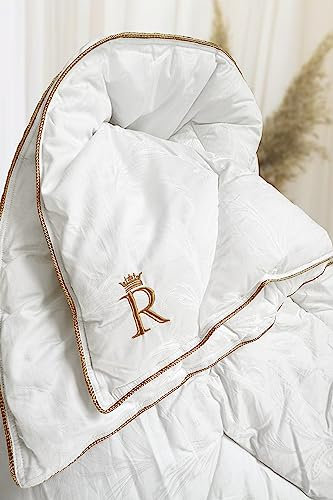 Royal Therapy Twin-Size Komfort-Bettdecke – Atmungsaktive Down-Alternative für alle Jahreszeiten – Leichte, weiche bettwäsche – Kühles Design wie eine kuscheldecke–Hochwertige bettdecke in elegantem