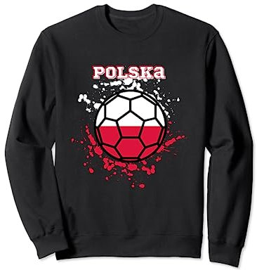 Polen Fußball - Polska - Fan-Trikot mit polnischer Flagge Sweatshirt